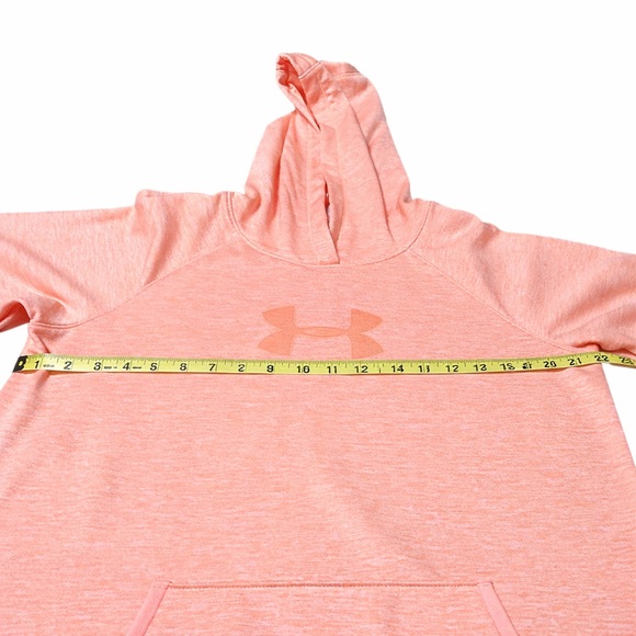 Under Armour ColdGear Storm Hoodie Women’s Large Peach Orange Pullover Fleece - Picture 8 of 14